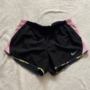 Nike Tempo Shorts Size M Like New Condition Black with Pink and Camo Trim